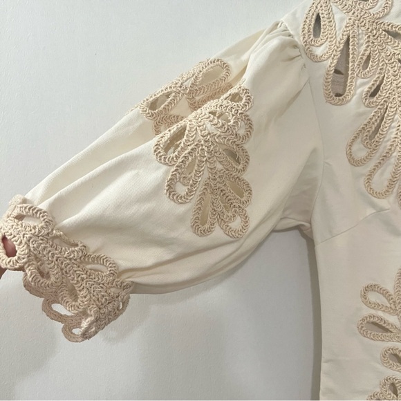 Maje Short Embroidered Rosario Dress Size 38 - Picture 6 of 16